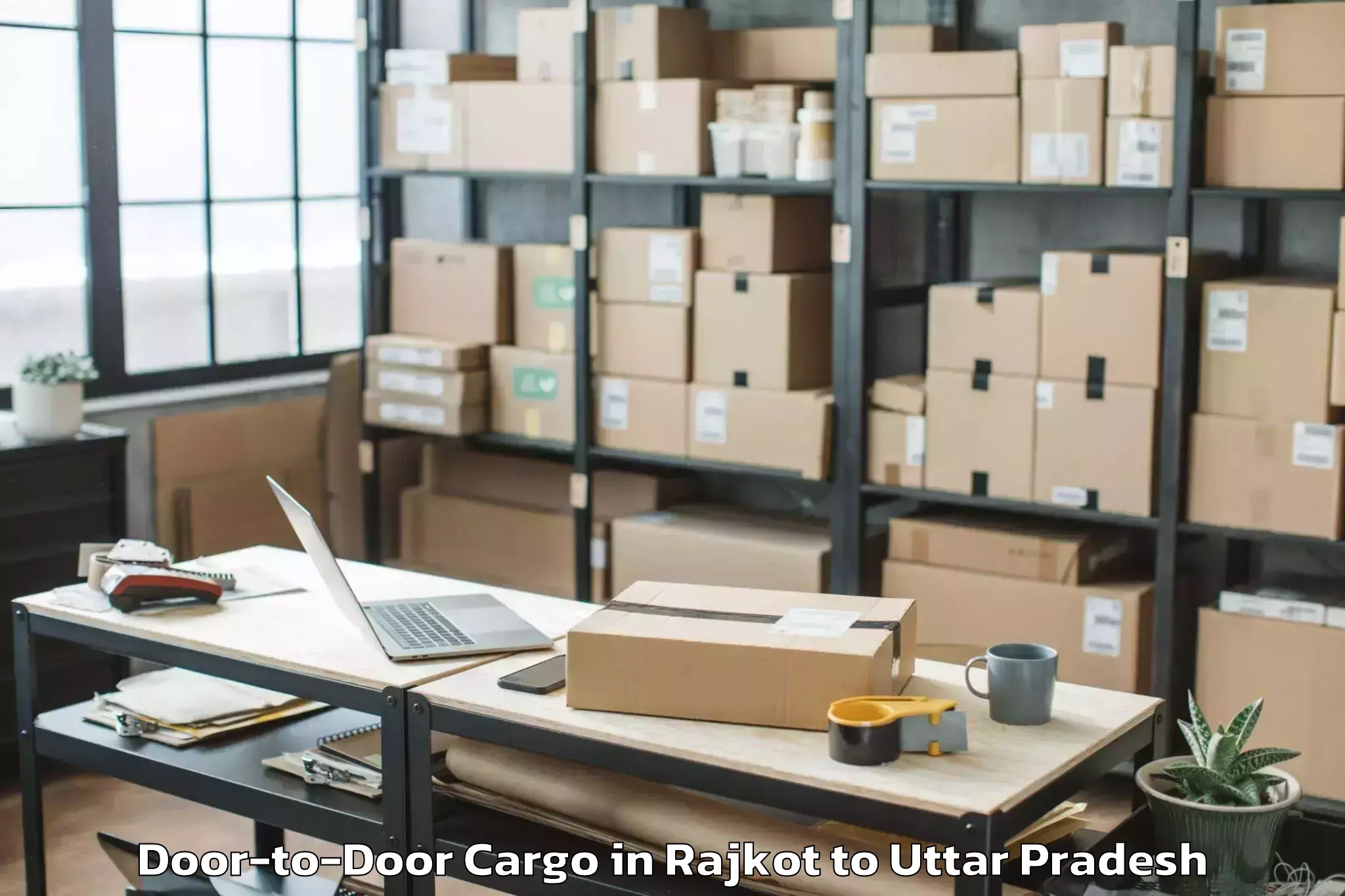 Hassle-Free Rajkot to Sirathu Door To Door Cargo